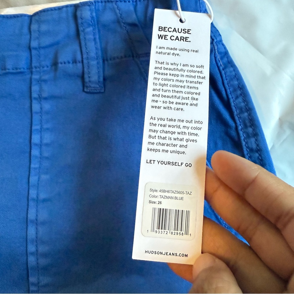 Hudson Jeans Women's Tazman Blue Cargo Shorts - Picture 3 of 9